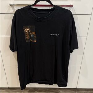 Off-White Black Artistic Print Tee